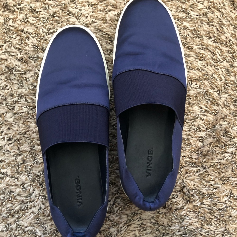 Vince satin slip on shoes - size 8